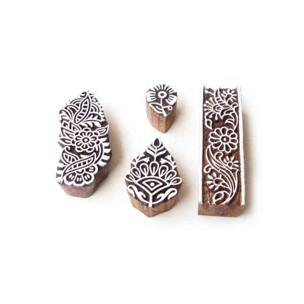 Floral Wooden Stamps - Set