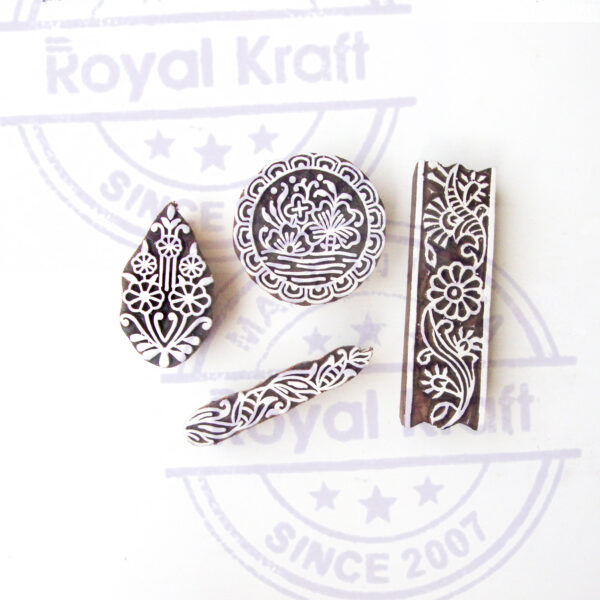 Floral Wooden Stamps - Set