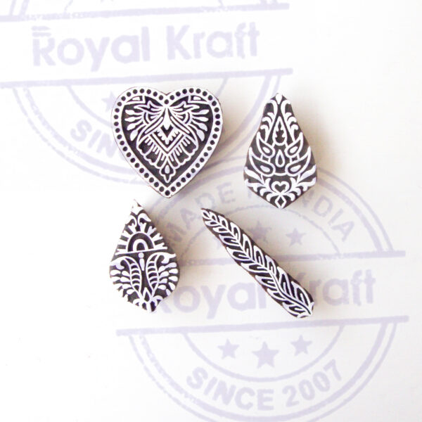 Heart Wooden Stamps - Set