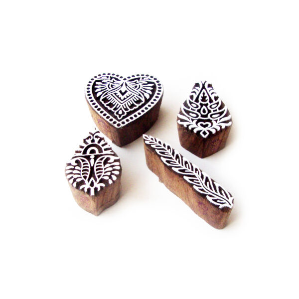 Heart Wooden Stamps - Set
