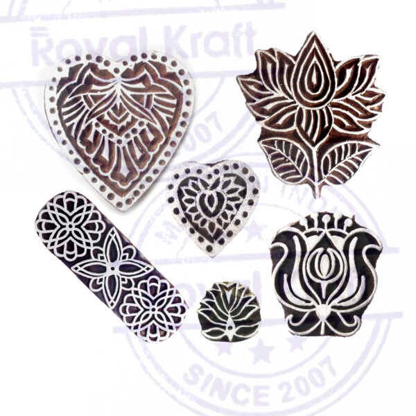 Heart Wooden Stamps - Set