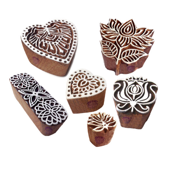 Heart Wooden Stamps - Set