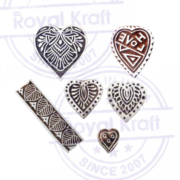 Heart Wooden Stamps - Set