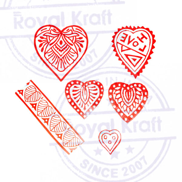 Heart Wooden Stamps - Set