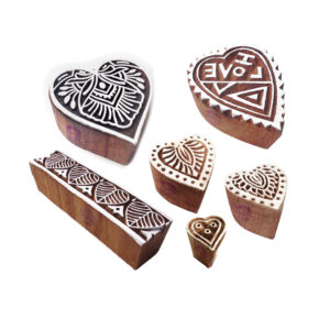 Heart Wooden Stamps - Set