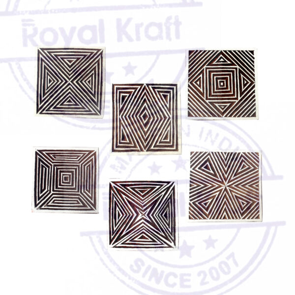 Square Wooden Stamps - Set