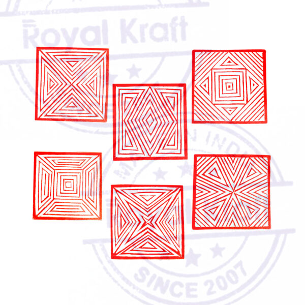 Square Wooden Stamps - Set