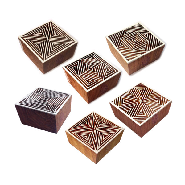 Square Wooden Stamps - Set