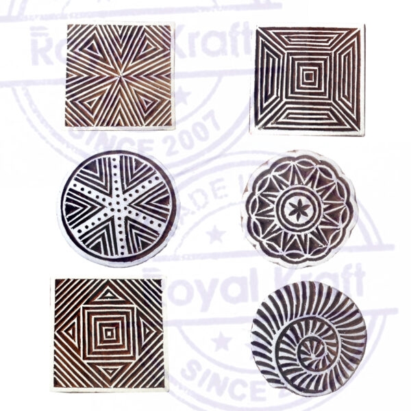Square Wooden Stamps - Set