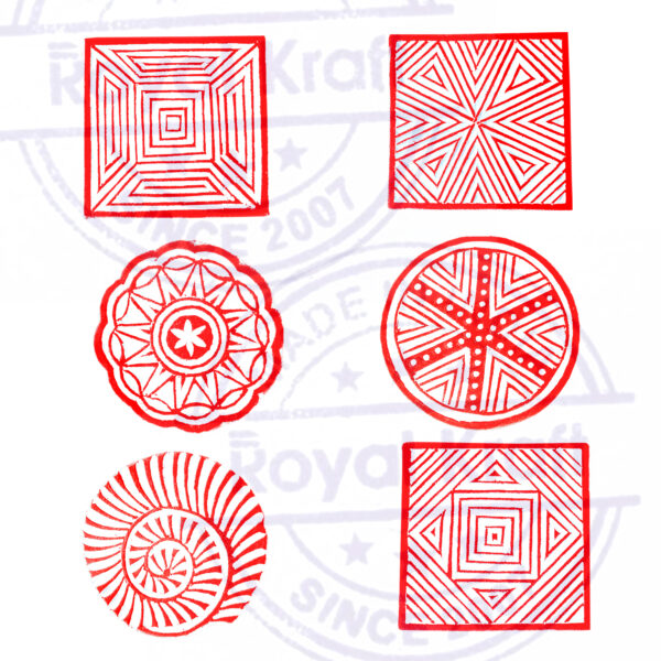 Square Wooden Stamps - Set