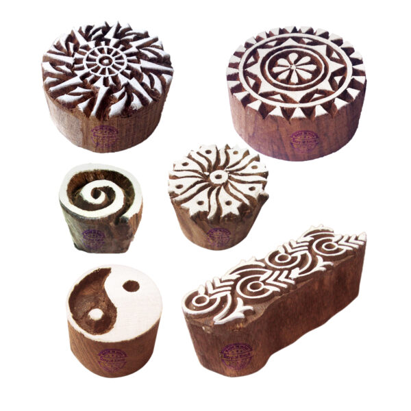 Round Wooden Stamps - Set