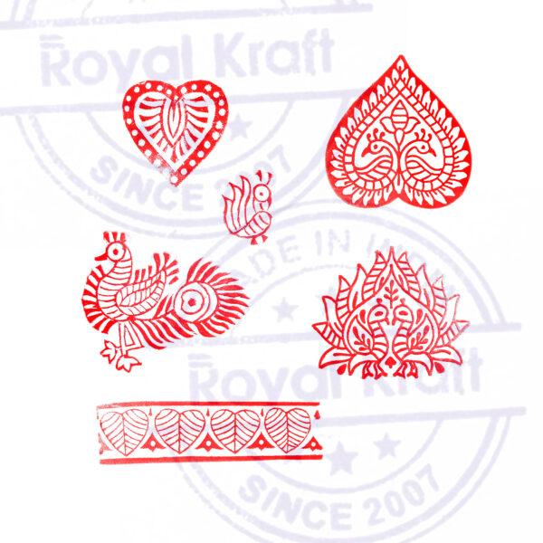 Heart Wooden Stamps - Set