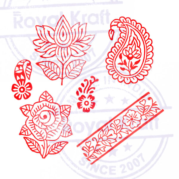Floral Wooden Stamps - Set