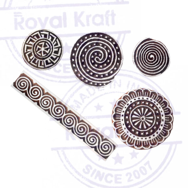 Round Wooden Stamps - Set