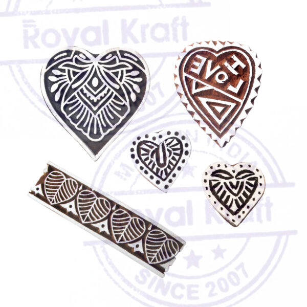 Heart Wooden Stamps - Set