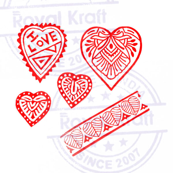 Heart Wooden Stamps - Set