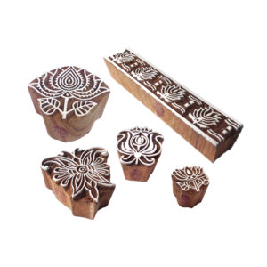 Floral Wooden Stamps - Set