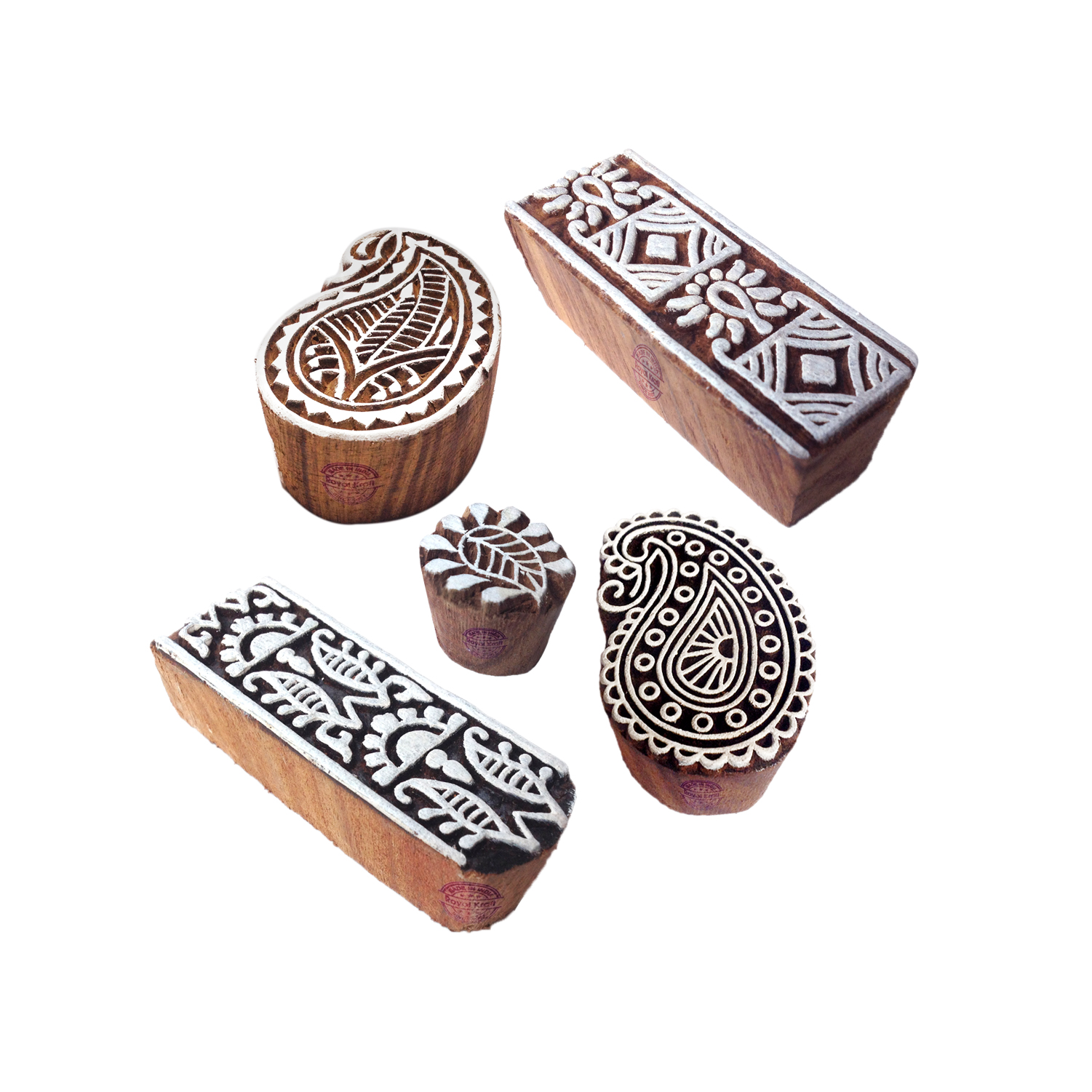 Htag1145 Paisley Wooden Stamps - Set
