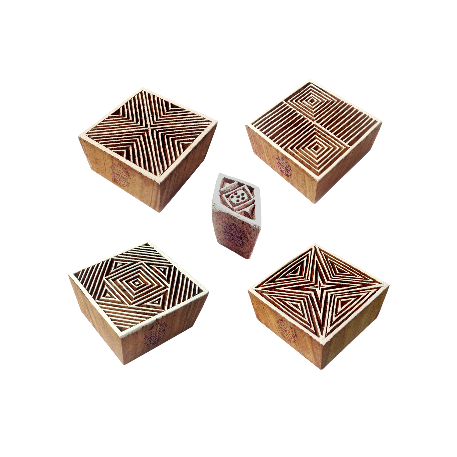 Htag1162 Square Wooden Stamps - Set