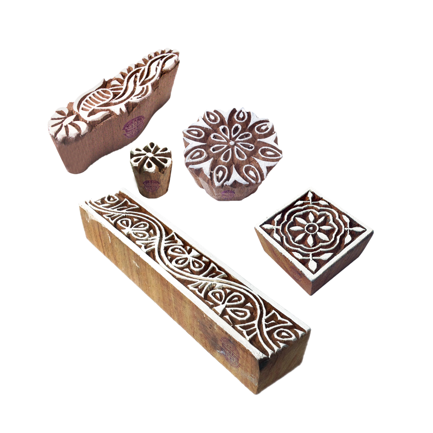 Htag1168 Assorted Wooden Stamps - Set