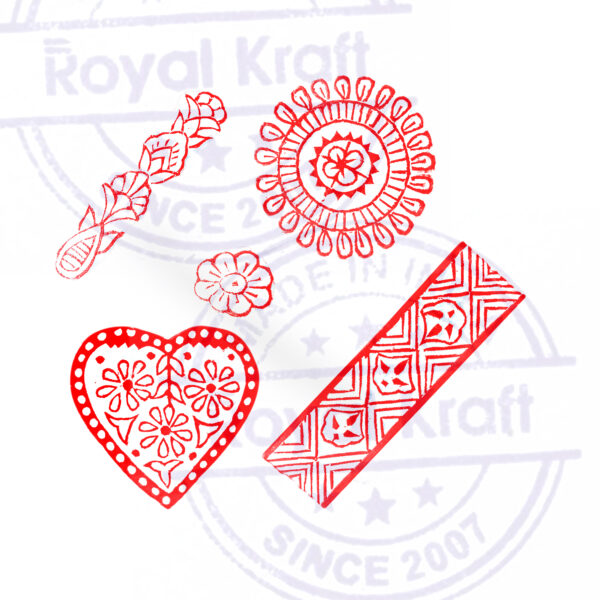 Floral Wooden Stamps - Set