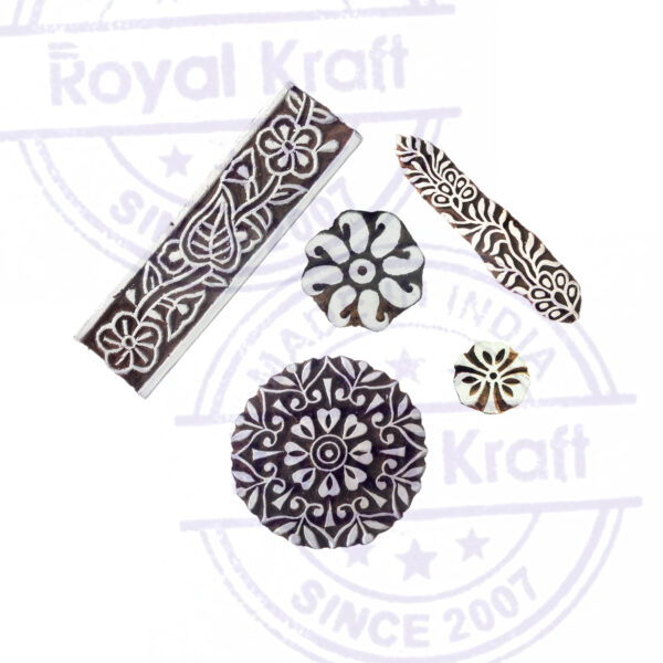 Floral Wooden Stamps - Set