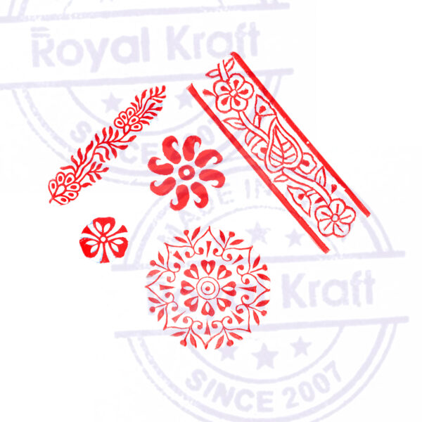 Floral Wooden Stamps - Set