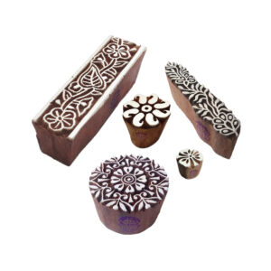Floral Wooden Stamps - Set