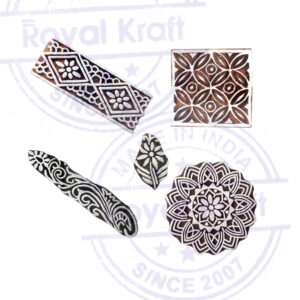 Floral Wooden Stamps - Set