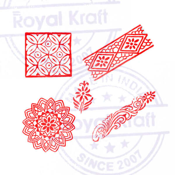 Floral Wooden Stamps - Set