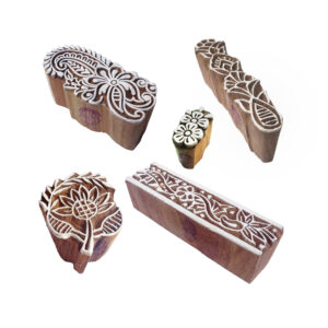 Floral Wooden Stamps - Set