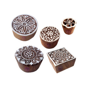 Round Wooden Stamps - Set