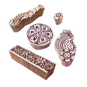 Floral Wooden Stamps - Set