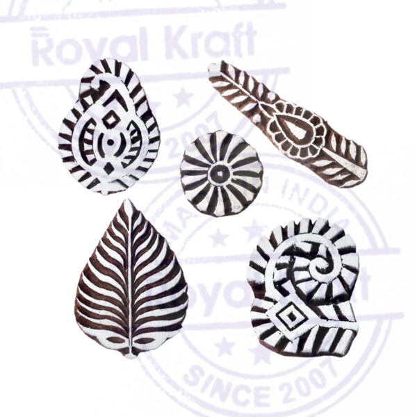 Floral Wooden Stamps - Set