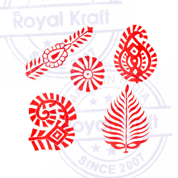 Floral Wooden Stamps - Set
