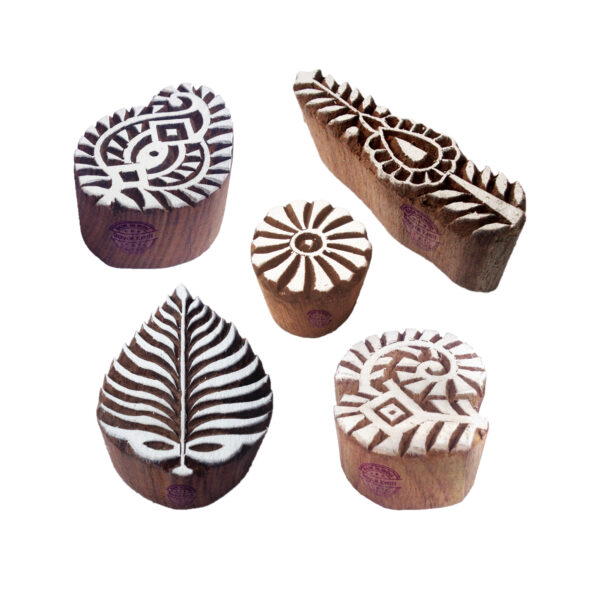 Floral Wooden Stamps - Set