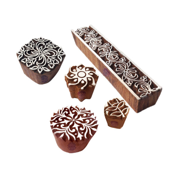 Floral Wooden Stamps - Set