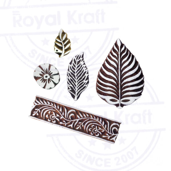 Floral Wooden Stamps - Set