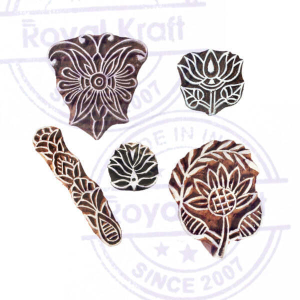 Floral Wooden Stamps - Set