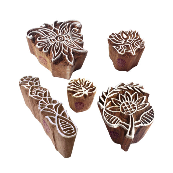 Floral Wooden Stamps - Set
