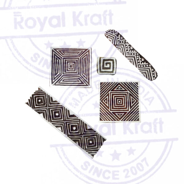 Square Wooden Stamps - Set