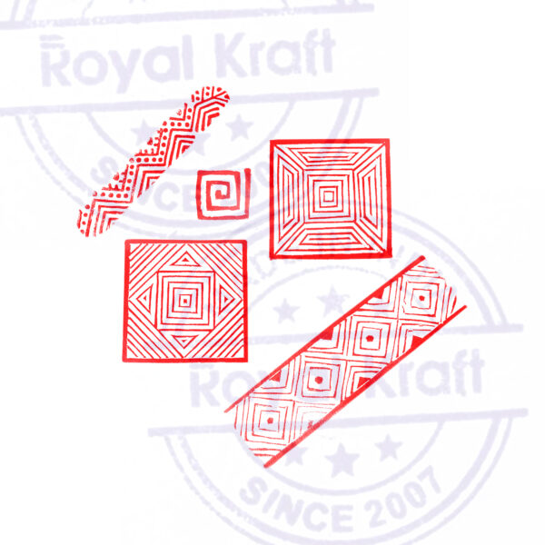 Square Wooden Stamps - Set