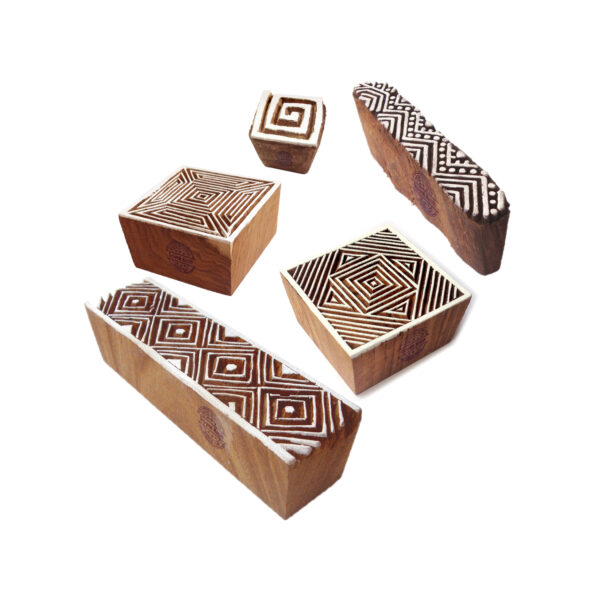 Square Wooden Stamps - Set