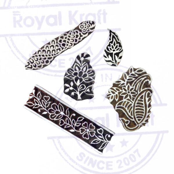Floral Wooden Stamps - Set