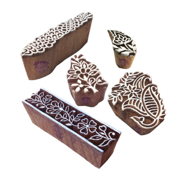 Floral Wooden Stamps - Set
