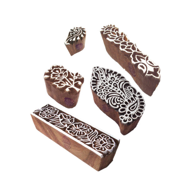 Floral Wooden Stamps - Set