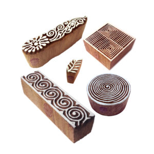 Indian Wooden Stamps - Set