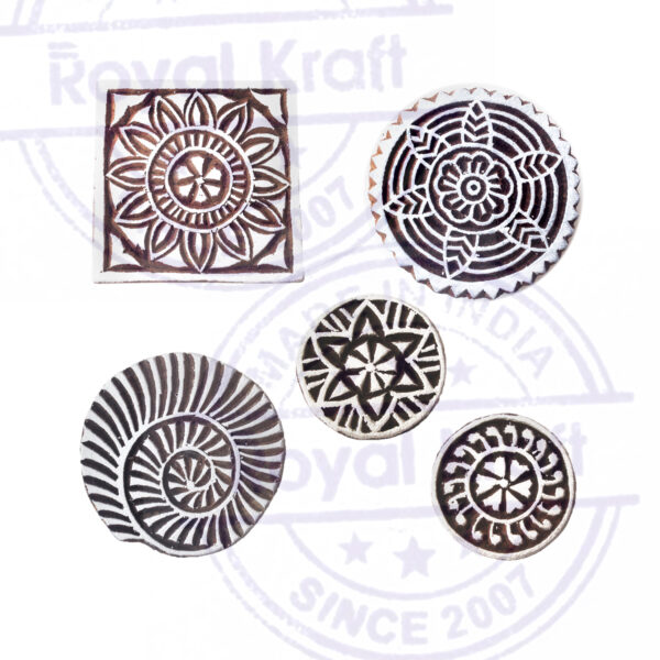Round Wooden Stamps - Set