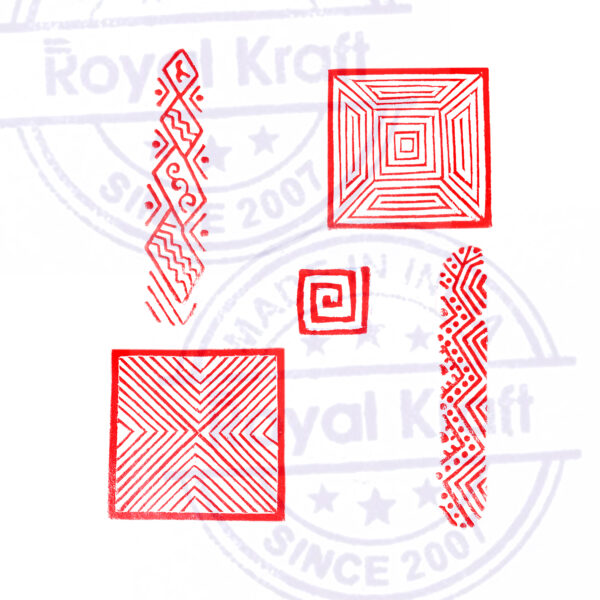 Square Wooden Stamps - Set