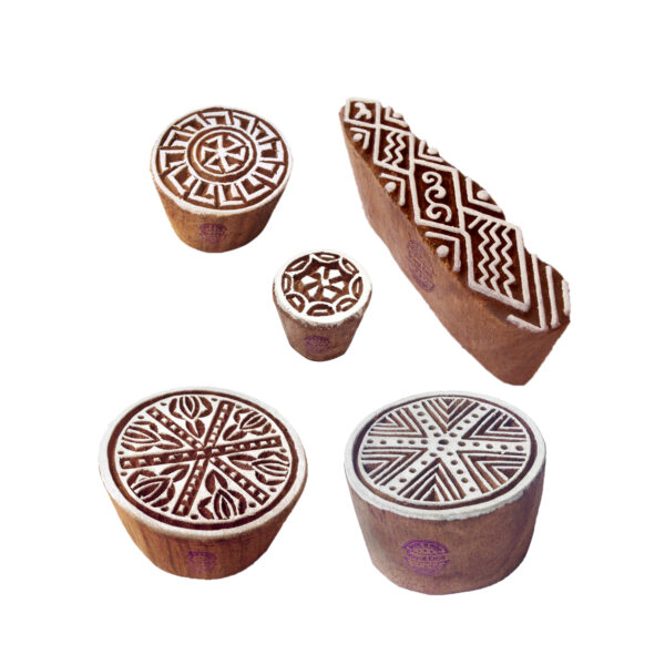Round Wooden Stamps - Set